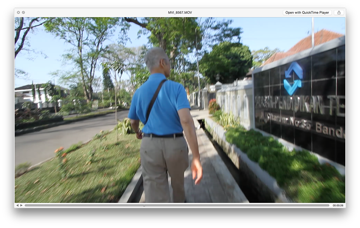 May-Li's father in Bandung, aproaching house 33.